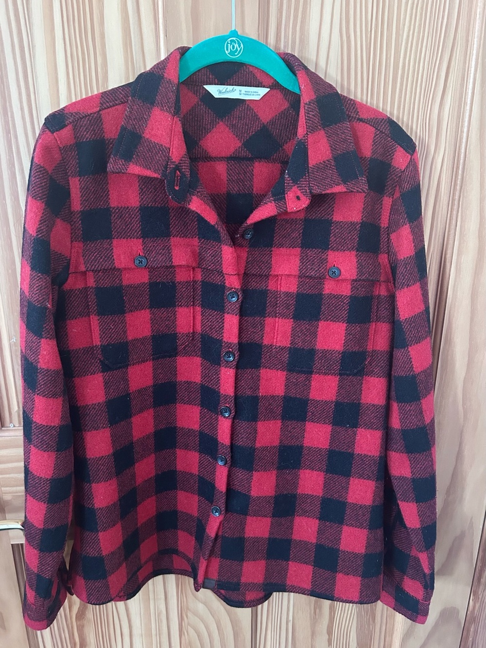 Woolrich Woman’s Red & Black Buffalo Plaid Button-Down Shirt